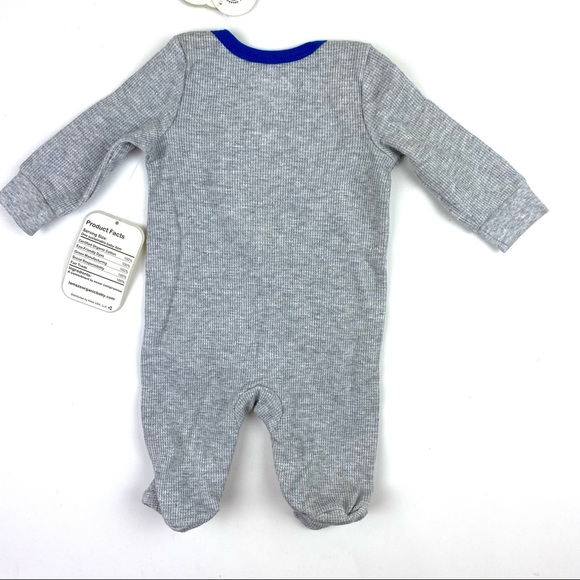 Lamaze Bright Shades Organic Onesie Gray Blue NB - Picture 9 of 9